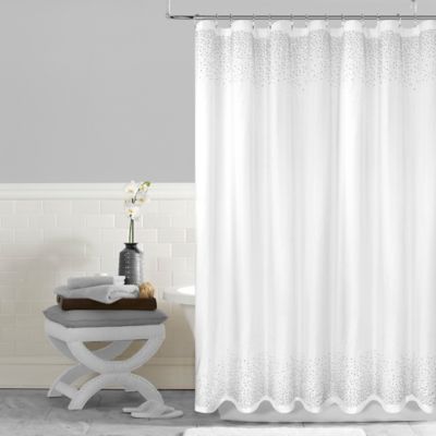 pretty white shower curtains