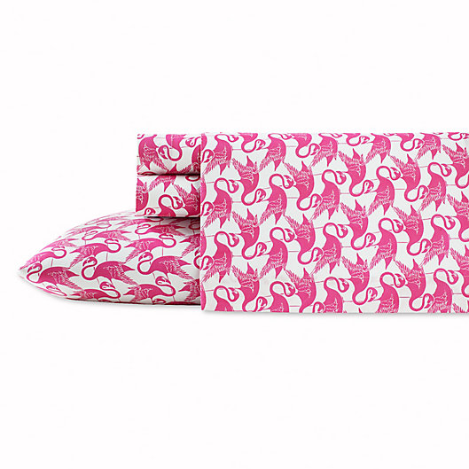 Alternate image 1 for Poppy & Fritz® Flamingo Sheet Set