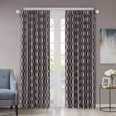 Regency Heights Kendall 63-Inch Rod Pocket/Back Tab Window Curtain Panel in Charcoal (Single). View a larger version of this product image.