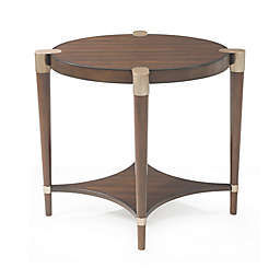 Bassett Mirror Company Thoroughly Modern Cole Oval End Table in Walnut