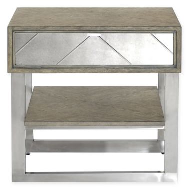 Basset Mirror Company Soraya End Table in Grey. View a larger version of this product image.
