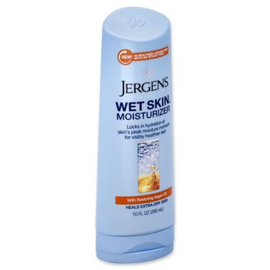 Jergens&reg; Wet Skin&trade; 10 oz. Moisturizer with Restoring Argan Oil. View a larger version of this product image.