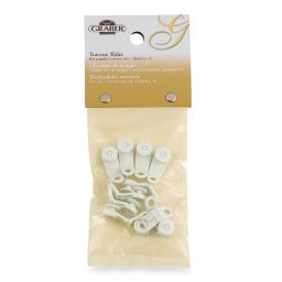 Traverse Rod Slides in White in Pack of 10
