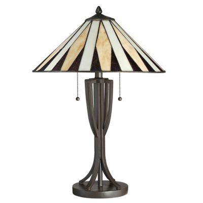 small brown table lamp