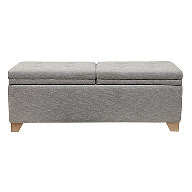 Madison Park Ashcroft Storage Bench in Grey. View a larger version of this product image.