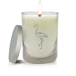 Carved Solutions Gem Collection Flamingo Unscented Soy Wax Glass Candle