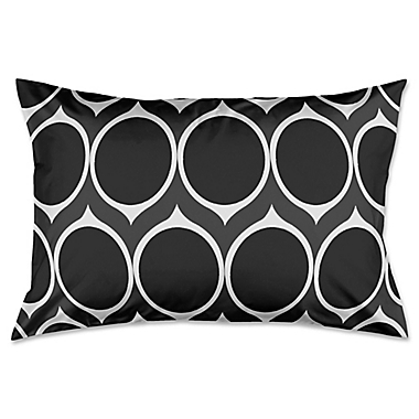 Geometric King Pillow Sham in Black/White. View a larger version of this product image.