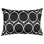 Geometric King Pillow Sham in Black/White