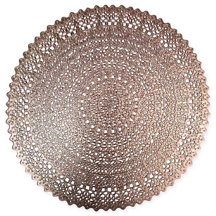 Adele Round Placemat in Rose Gold Bed Bath and Beyond Canada