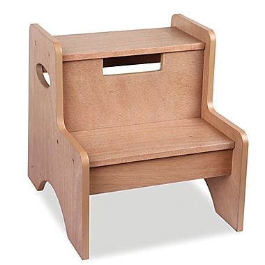 Wildkin Kid&#39;s Two Step Stool in Oak. View a larger version of this product image.
