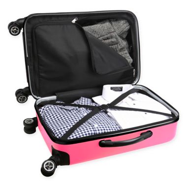 MLB Boston Red Sox 20-Inch Hardside Carry On Spinner in Pink. View a larger version of this product image.