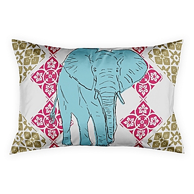 Boho Elephant Tile Pillow Sham. View a larger version of this product image.