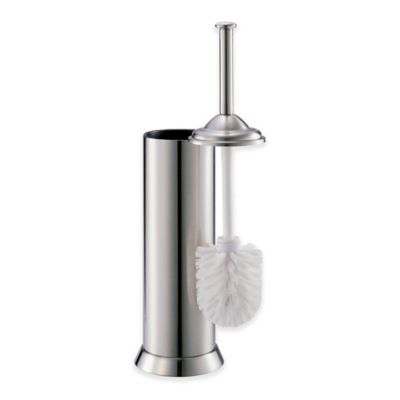 polished nickel toilet brush