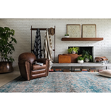 Magnolia Home By Joanna Gaines Kivi Rug in Fog/Mediterranean. View a larger version of this product image.
