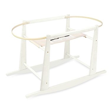 Jolly Jumper&reg; Rocking Moses Basket Stand in Antique White. View a larger version of this product image.