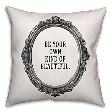 Designs Direct Little Lady Collection Your Own Kind of Beautiful Throw Pillow in Black/White. View a larger version of this product image.
