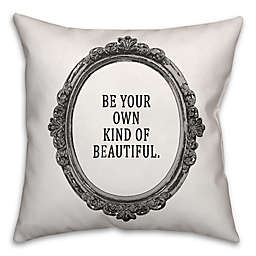 Designs Direct Little Lady Collection Your Own Kind of Beautiful Throw Pillow in Black/White