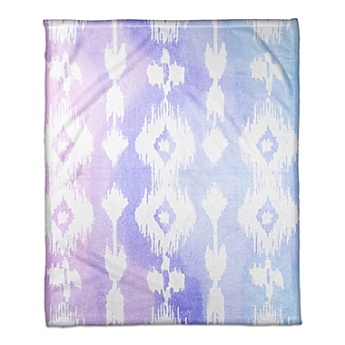 Designs Direct Little Lady Collection Ikat Blanket in Blue/Pink. View a larger version of this product image.