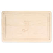 The Cutting Board Company BigWood 15-Inch x 24-Inch Letter &quot;J&quot; Rectangle Carving Board in Maple