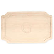 The Cutting Board Company 15-Inch x 24-Inch Monogram Letter &quot;G&quot; Scalloped Maple Carving Board