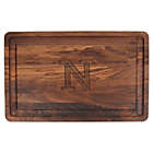 Alternate image 0 for The Cutting Board Company 24-Inch x 15-Inch Wood Monogram Letter "N" Carving Board in Walnut