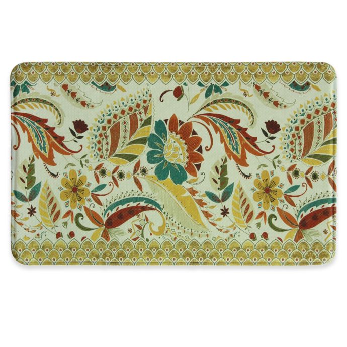Bacova 22Inch x 35Inch Boho Floral Memory Foam Kitchen Rectangle Rug