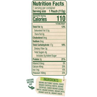 Sprout&reg; 4 oz. Stage 3 Organic Baby Food in Butternut, Chickpea, Quinoa and Dates. View a larger version of this product image.