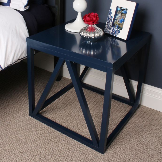 Kate And Laurel Kaya Side Table In Navy Bed Bath Beyond