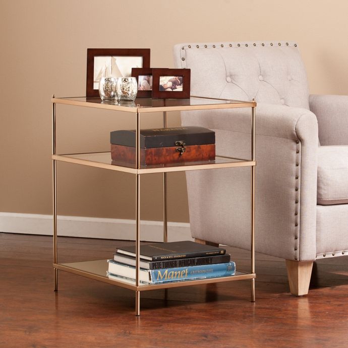 Southern Enterprises Knox Side Table In Gold Bed Bath And Beyond Canada