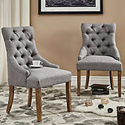 iNSPIRE Q&reg; Treviso Button-Tufted Dining Chairs in Grey (Set of 2)