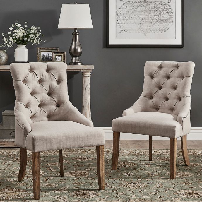 Inspire Q Treviso Button Tufted Dining Chairs Set Of 2 Bed Bath Beyond