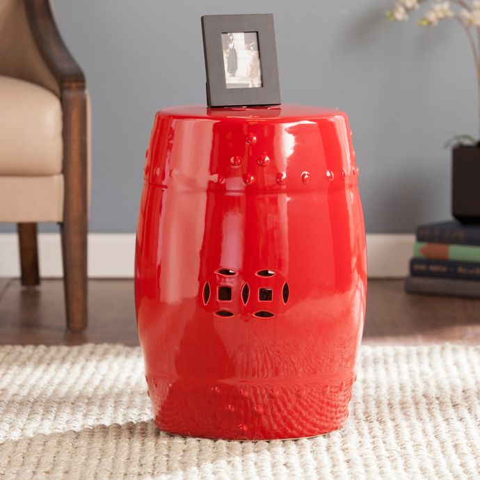 Southern Enterprises Sansa Indoor/Outdoor Ceramic Accent Table Bed