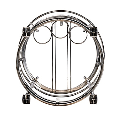 iNSPIRE Q&reg; Gale Round Bar Cart in Chrome. View a larger version of this product image.