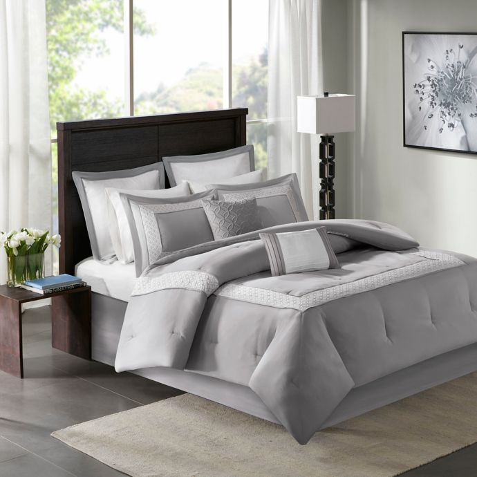 Madison Park Stratford 8 Piece Comforter Bedding Set With Bedskirt