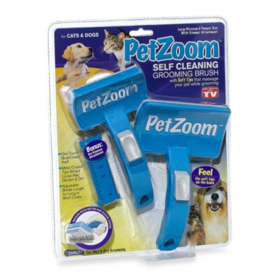 petzoom self cleaning grooming brush