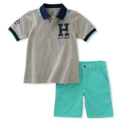 tommy hilfiger t shirt and shorts set