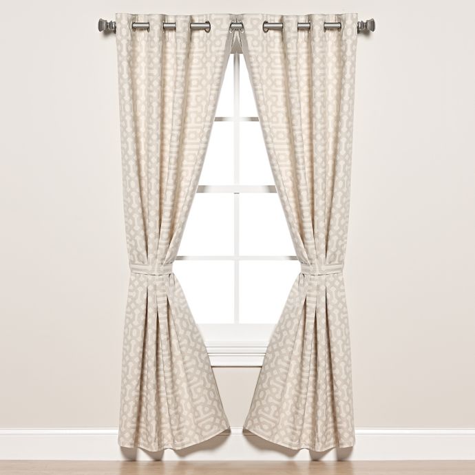 Pawleys Island Sunbrella Fretwork Grommet Top Outdoor Curtain