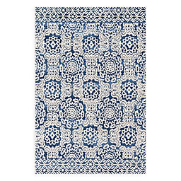 Magnolia Home by Joanna Gaines Lotus 7-Foot 9-Inch x 9-Foot 9-Inch Area Rug in Blue/Ivory