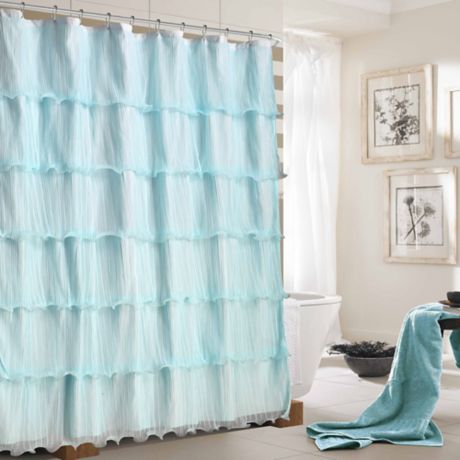 Dainty Home Lily Ruffled Shower Curtain Bed Bath Beyond