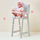 Alternate image 4 for Olivia&#39;s Little World Polka Dot 18-Inch Baby Doll High Chair in Pink/Grey