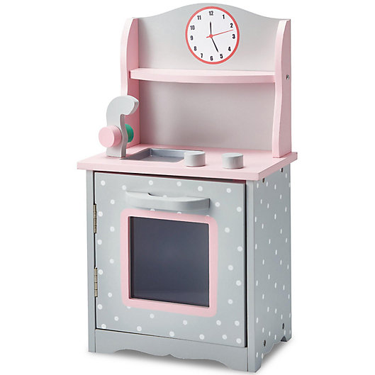 Alternate image 1 for Olivia's Little World Polka Dot Doll Furniture 18-Inch Kitchen in Pink/Grey