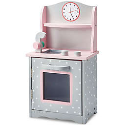Olivia's Little World Polka Dot Doll Furniture 18-Inch Kitchen in Pink/Grey