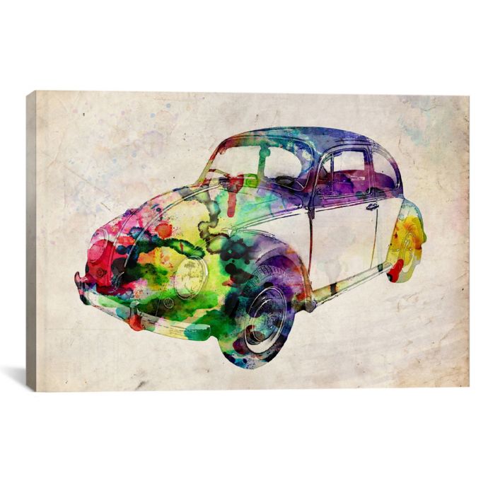 Vw Beetle Urban 26 Inch X 18 Inch Canvas Wall Art Bed Bath Beyond