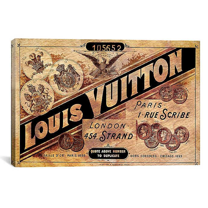 Vintage Louis Vuitton Advertisement Canvas Wall Art | Bed Bath and Beyond Canada