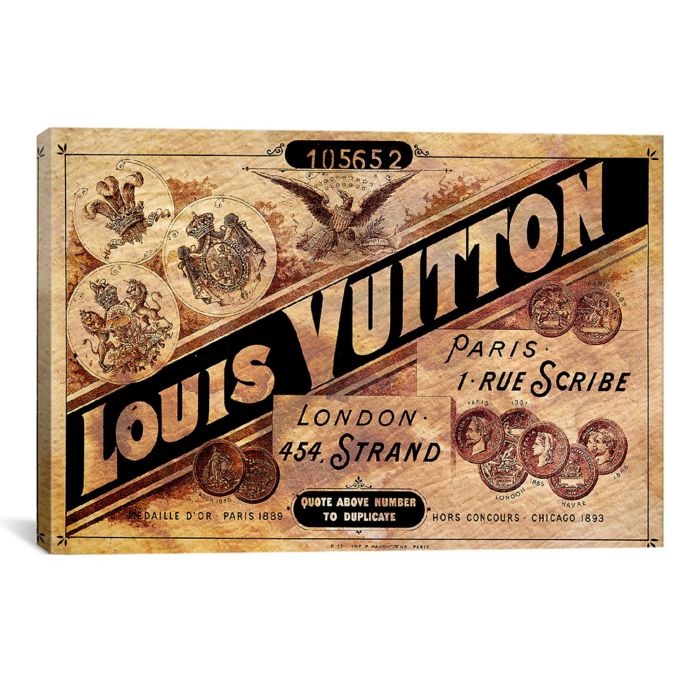 Vintage Louis Vuitton Advertisement Canvas Wall Art | Bed Bath and Beyond Canada