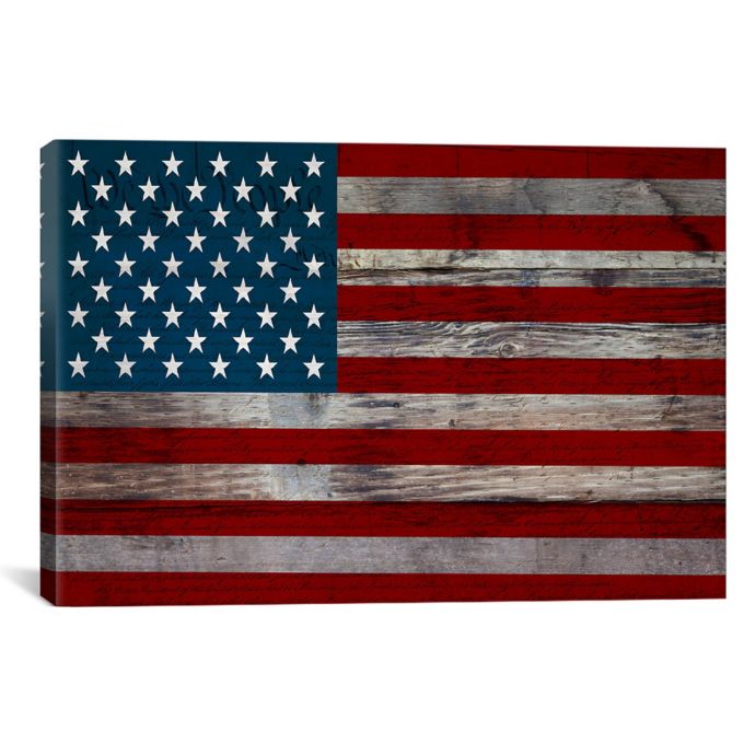 Us Constitution American Flag 26 Inch X 18 Inch Canvas Wall Art Bed Bath Beyond