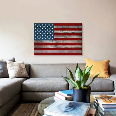 US Constitution American Flag 18-Inch x 12-Inch Canvas Wall Art | Bed ...