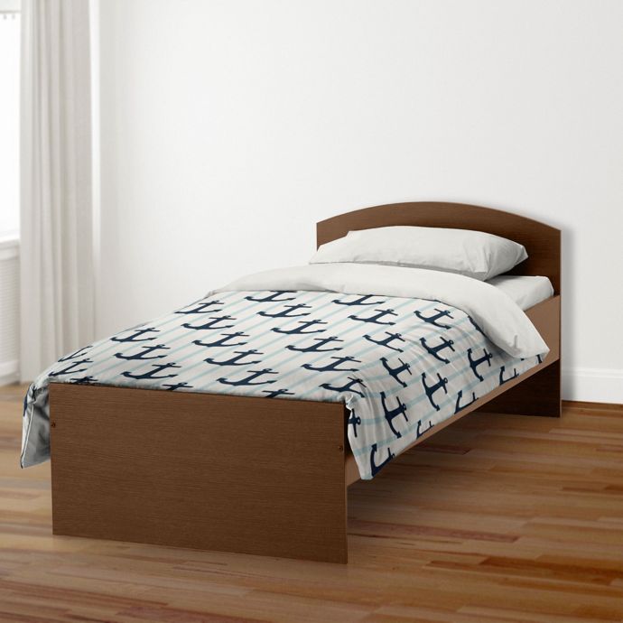 Designs Direct First Mate Collection Anchors Twin Duvet Cover in Blue Bed Bath & Beyond