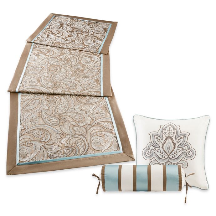 Madison Park Aubrey Bed Runner and Throw Pillow Set Bed Bath and