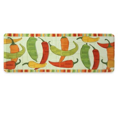 Bacova 22 Inch X 55 Inch Spicy Peppers Memory Foam Kitchen Runner